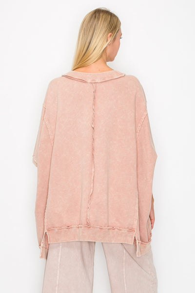 a little getaway mineral wash terry top | sugar rose