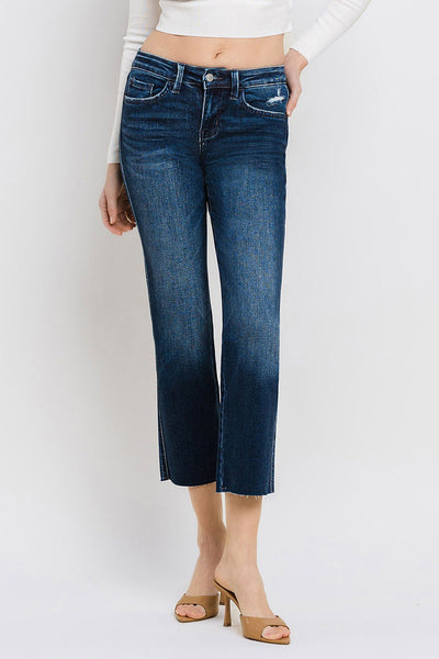 patricia mid-rise cropped straight jeans | meticulously