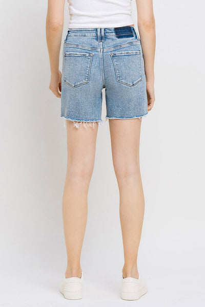 alaina high rise midi shorts | done deal