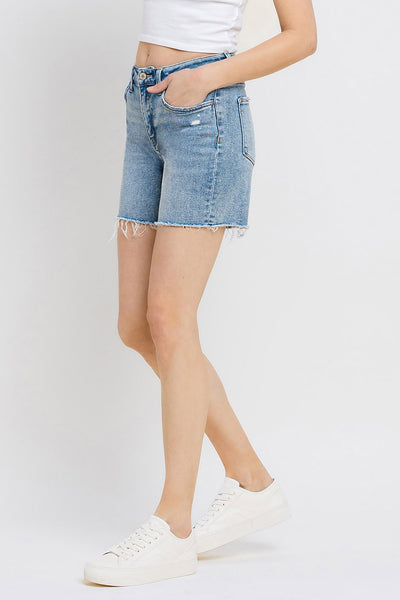 alaina high rise midi shorts | done deal