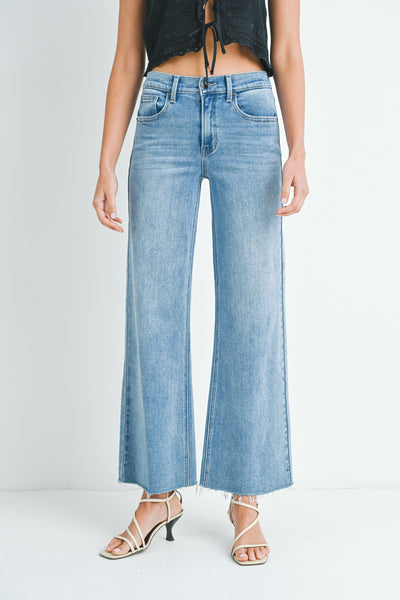 harlowe high rise wide leg jeans | medium wash