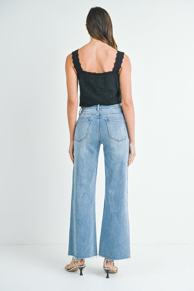 harlowe high rise wide leg jeans | medium wash
