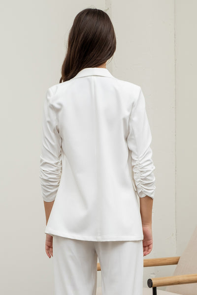 cherish the moment blazer | white