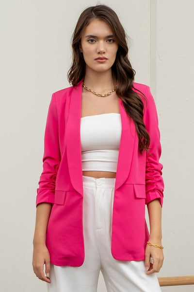 cherish the moment blazer | light fuchsia