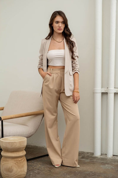 cherish the moment blazer | oatmeal