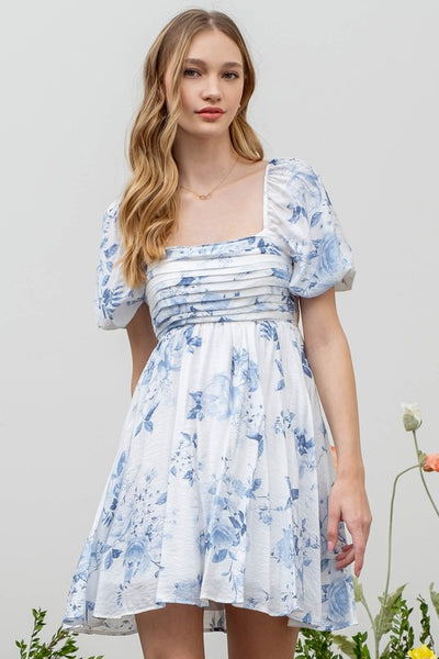 pass you by babydoll dress | chambray + ivory