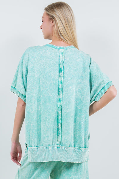 solid choice washed top | mint