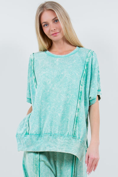 solid choice washed top | mint