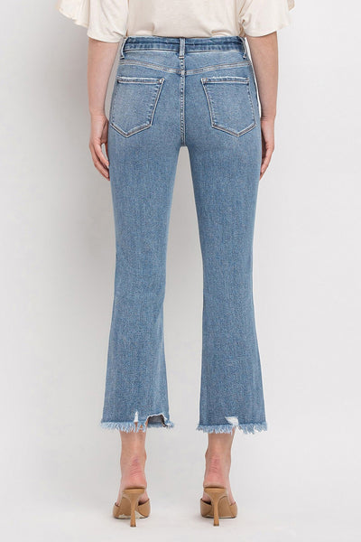 bella high rise crop flare jeans | merciful