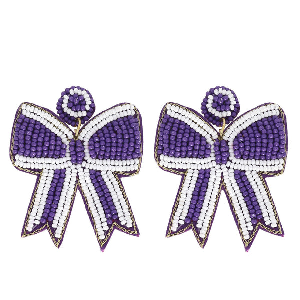beaded game day earrings!