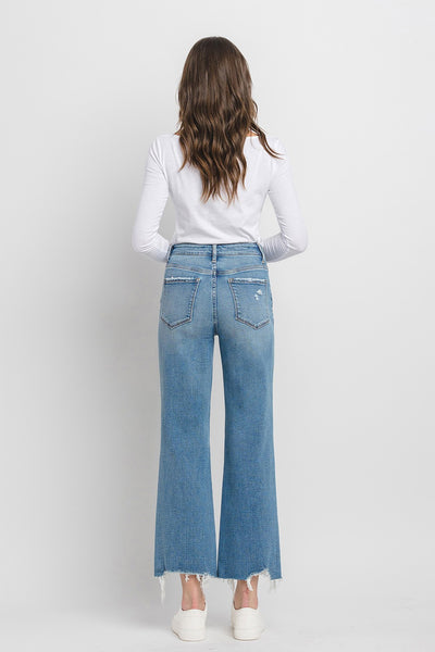 pamela high rise wide leg jeans | blue grove