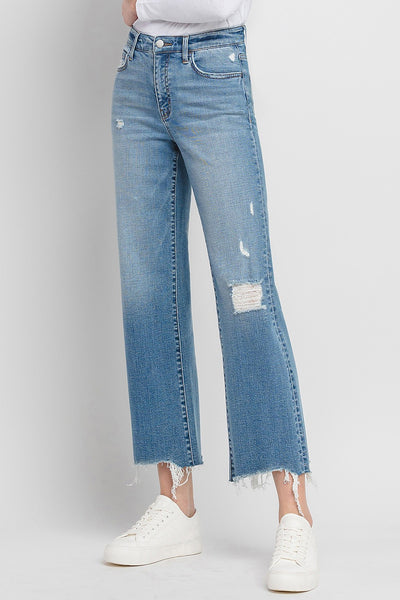 pamela high rise wide leg jeans | blue grove