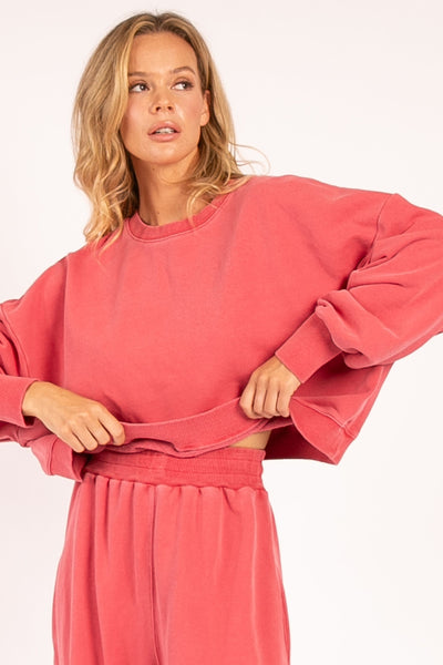 faded dreams relaxed sweatshirt | pink