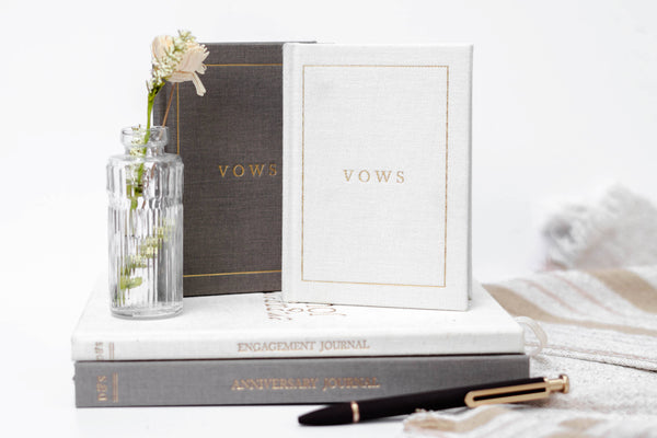Wedding Vow Keepsake Books | Gray