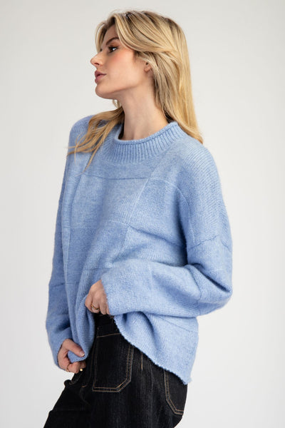 weigh your options check sweater | denim