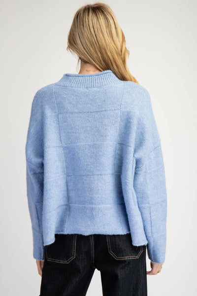 weigh your options check sweater | denim