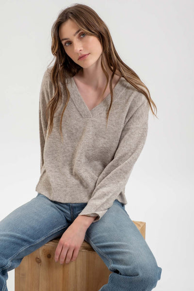 cruise control marble knit sweater | mocha