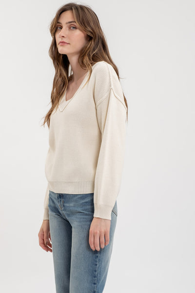 cross your mind knit sweater | cream
