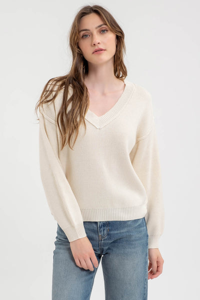 cross your mind knit sweater | cream