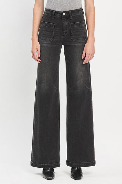 mylee high rise wide trouser jeans | engross