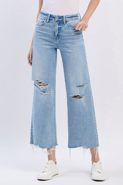 maddox high rise wide leg jeans | surf rider