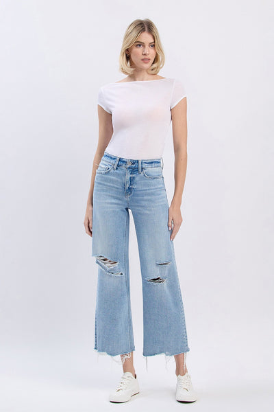 maddox high rise wide leg jeans | surf rider