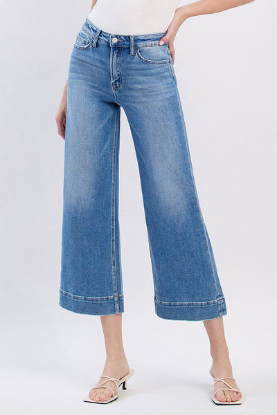aria high rise crop wide leg jeans | onsite