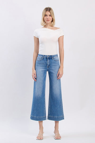 aria high rise crop wide leg jeans | onsite