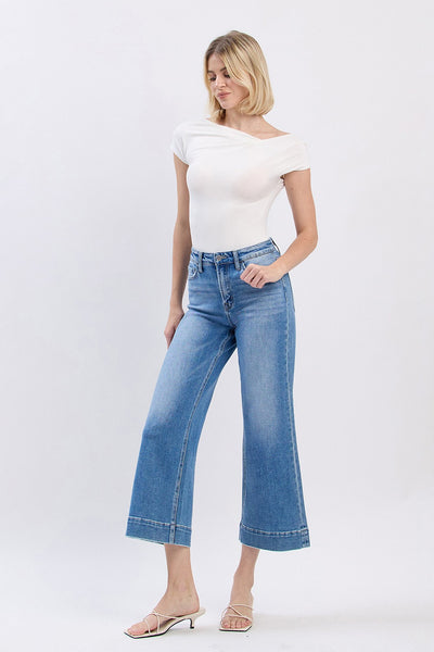 aria high rise crop wide leg jeans | onsite