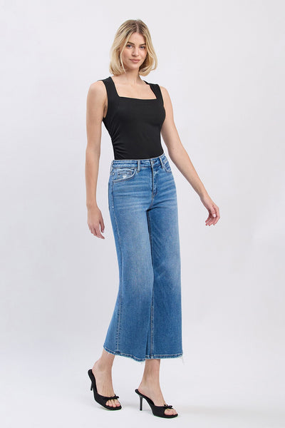 miya high rise wide leg jeans | blue soul