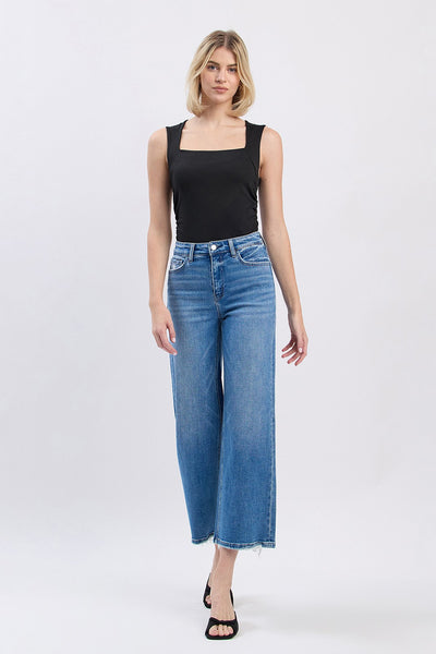 miya high rise wide leg jeans | blue soul