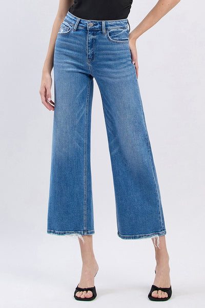 miya high rise wide leg jeans | blue soul
