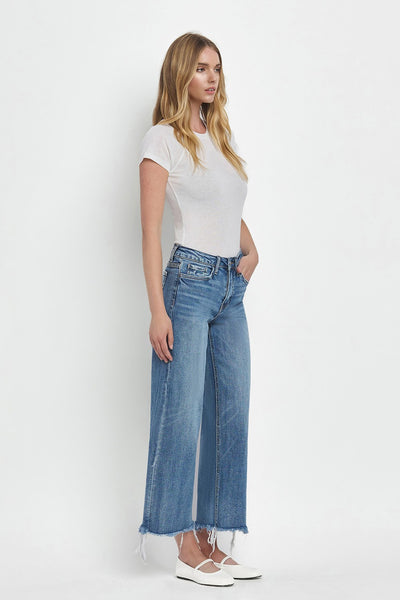 jenny high rise crop flare wide leg jeans | sagacity