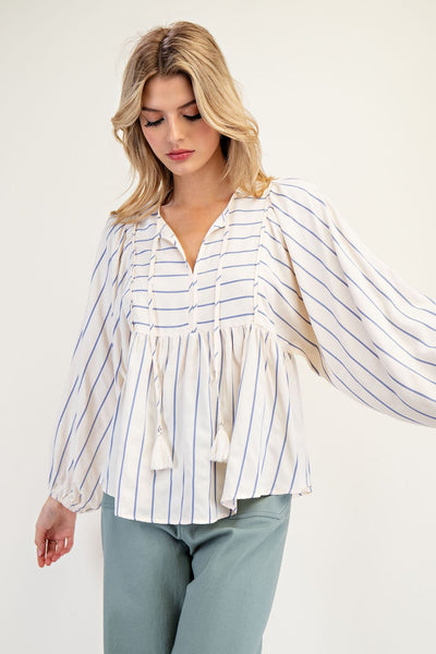 sweeter in stripes top | blue
