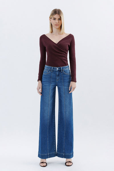 gunner high rise extreme wide trouser jeans | moon bar
