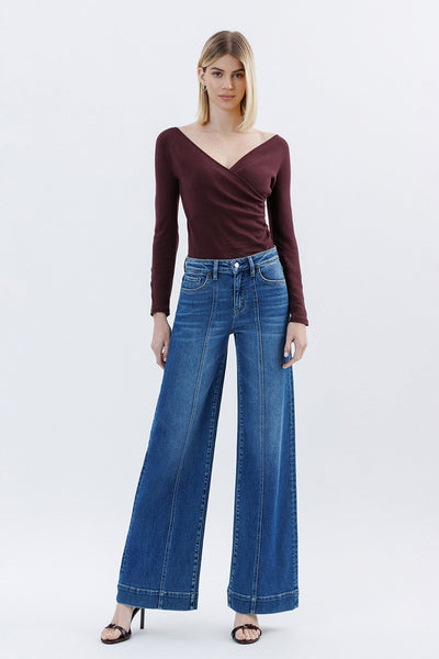 gunner high rise extreme wide trouser jeans | moon bar