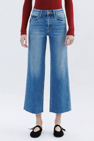 cohen high rise crop slim wide jeans | jubilation