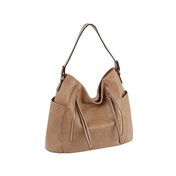 zip detail shoulder tote bag!