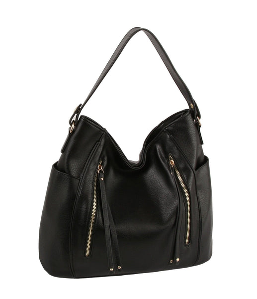 zip detail shoulder tote bag!