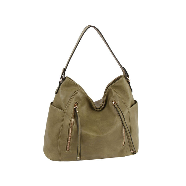 zip detail shoulder tote bag!