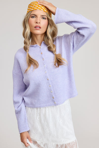 one of those days lightweight cardigan | blueberry