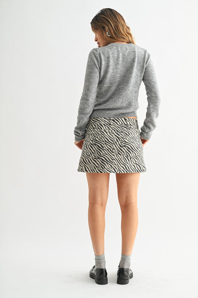 annabelle micro skort | zebra
