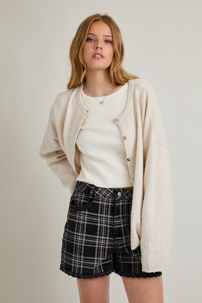 couldn't miss it plush cardigan | ivory