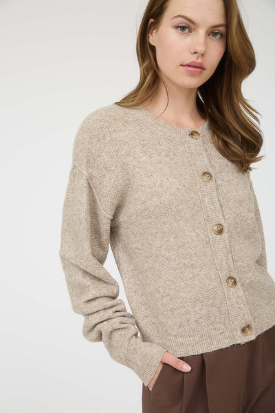 writing love letters knit cardigan | khaki