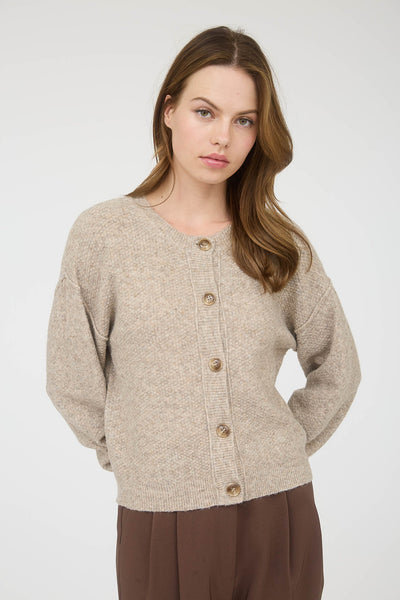 writing love letters knit cardigan | khaki