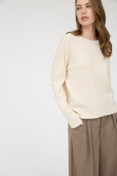 calling on you lightweight knit sweater | ivory