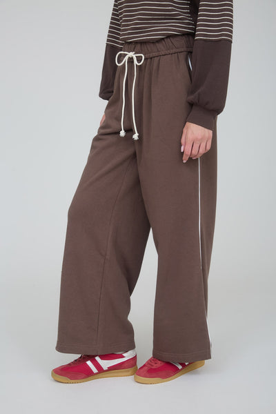 as promised fold over waist sweatpants | brown