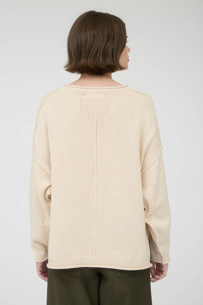 key element raw edge sweater | oatmeal