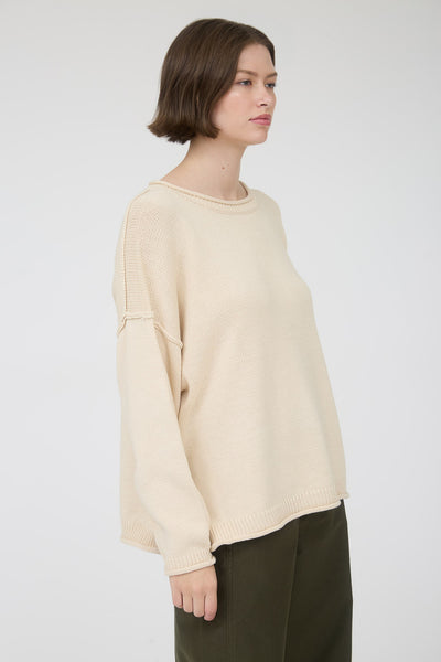 key element raw edge sweater | oatmeal