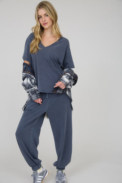 truth be told washed drawstring joggers | navy